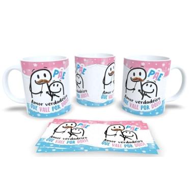 Imagem de Caneca Pai Herói – Com Frases Engraçadas e Carinhoso | Presente Criativo P62 (Pãe amor verdadeiro)