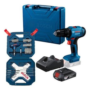 Imagem de Furadeira Parafusadeira Impacto Gsb 183 Li Com Kit 54 Peças - Bosch, B