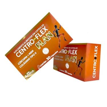 Imagem de Kit 2x Centro+Flex Flan 60 Cápsulas – Cúrcuma, MSM e Colágeno Tipo II - Suplemento Natural