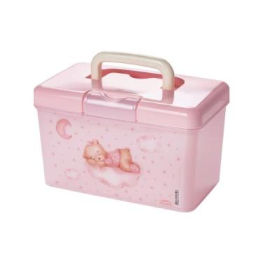 Imagem de Caixa Organizadora Farmácia 1,7 Lts Farmacinha Plasútil, Ursa Rosa