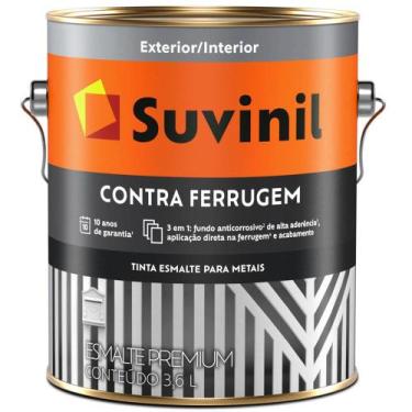 Imagem de Tinta Esmalte Brilhante Contra Ferrugem 3,6 Litros Cinza Escuro - 5058