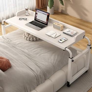 Imagem de Mesa de cama, mesa de cama sobre a cama, mesa com rodas, mesa sobre a cama, mesa sobre a cama, mesa móvel com rodas, mesa de computador para cama, mesa de sobrecama com rodas ajustáveis