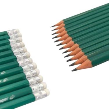 Imagem de Lápis de Grafite HB com Borracha, Verde, Pacote com 12 Unidades