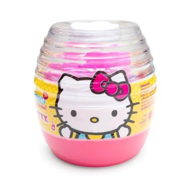 Imagem de MASSINHA DE MODELAR BONECA SURPRESA HELLO KITTY - POTE C/ 300g 20 CORES + 4 MOLDES + BONECA - LEO&LEO