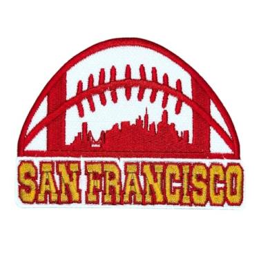 Imagem de Siam Accs Rugby Fans San Francisco City Logo Patch bordado time favorito dos fãs de futebol americano, passar a ferro, costurar, para roupas, mochilas, jeans, motocicleta, costurar, jaquetas