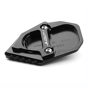 Imagem de Acc-Creativity Suporte de pé de motocicleta com ampliador lateral para placa de extensão compatível com BMW R NINE T 2017-2018 (preto)