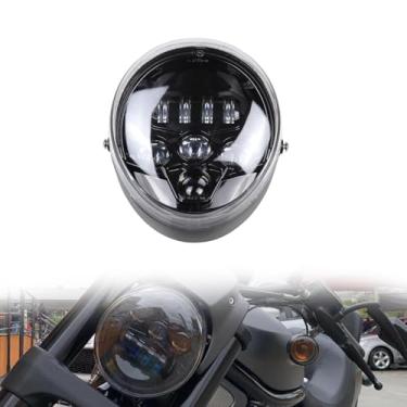 Imagem de LUKFMOSTOR Conjuntos de faróis de LED, farol alto e baixo, faróis de LED para Harley VRSCA V-Rod Night Rod Street Rod