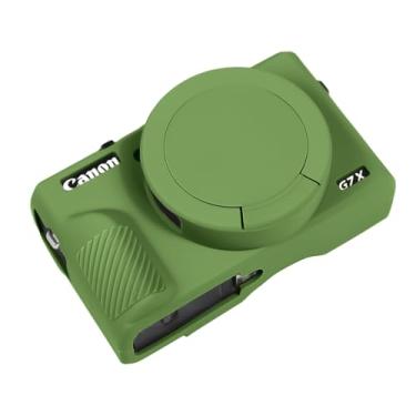 Imagem de Easy Hood Capa para câmera digital Canon Powershot G7 X Mark III, capa protetora de silicone macio com capa de lente removível para câmera DSLR Canon Powershot G7X Mark III (verde)