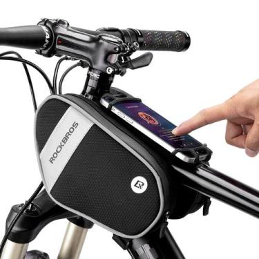 Imagem de Bolsa frontal de bicicleta ROCKBROS impermeável de 1,5 L para smartpho