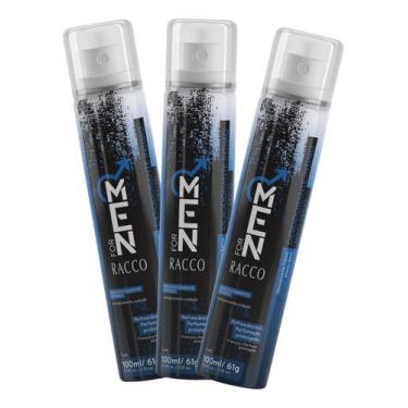 Imagem de Desodorante Intimo Masculino Racco For Men, 100 Ml Kit Com 3