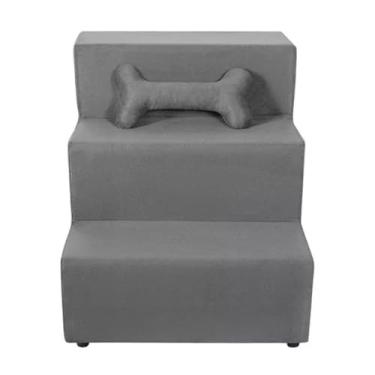Imagem de Escadas Escadinha para Pet 3 Degraus Gato e Cachorro(Cinza Escuro)