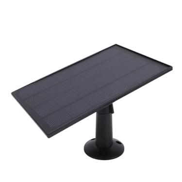 Imagem de Diyeeni Painel Solar de 8W para Câmeras de Bateria, Montagem Ajustável de 360 ​​°, Prova de água IP66, Cabo de 9,84 Pés, Silício de ABS+Monocristalino, Micro USB & USB C (Preto)