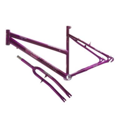 Imagem de Quadro Aro 26 Ultra Bikes em Aço Carbono com Garfo Feminino, Lilás, Ar