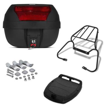 Imagem de Bau De Moto 28 Litros Pro Tork Com Bagageiro NX 400 Falcon 2000 Até 20