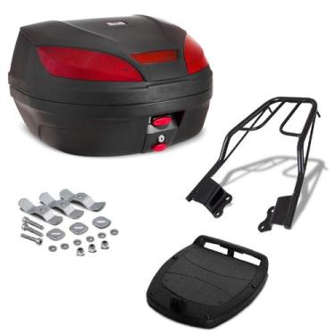 Imagem de Baú Bauleto 52 Litros Pro Tork Com Bagageiro Moto Fazer 150 2014, PRET
