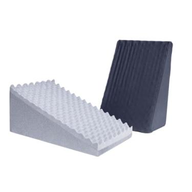 Imagem de Travesseiro Triangular Anatômico Casca De Ovo Apoio Encosto Costa Leitura Antirefluxo(Preto,Único)