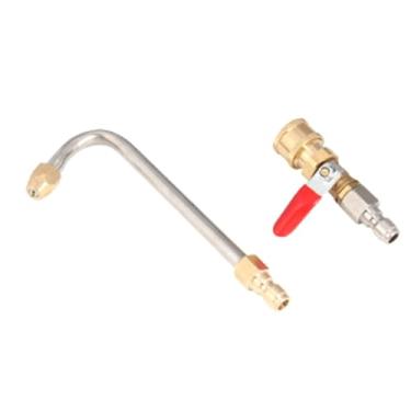 Imagem de Bothyi Extensão para lavadora de alta pressão, lança de conexão rápida de 1/4'', ferramenta eficiente para limpeza de jardim, haste curva, Curvatura de 90 Graus