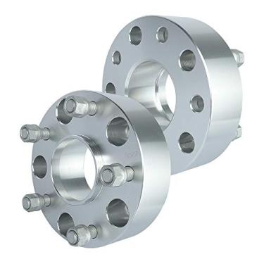 Imagem de IRONTEK Espaçadores de roda centrados em cubo de 5 cm 5 x 139,7 mm (2 polegadas, furo do cubo de 77,8 mm, pinos M14X1,5) 5x5,5 a 5x5,5 adaptador de espaçadores de roda 50 mm serve para 2012-2020 para