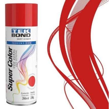 Imagem de Tinta spray vermelho uso em geral 350ml tekbond