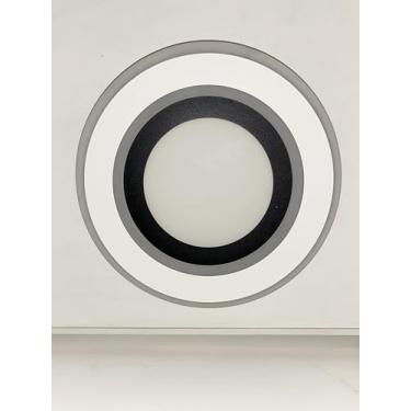 Imagem de Luminária de Led para Teto Plafon Moderno Elegante e Minimalista Branco ou Preto 3000K-6000K 60W-30W/30cm-20cm (Preto e Branco, Redondo 30cm)