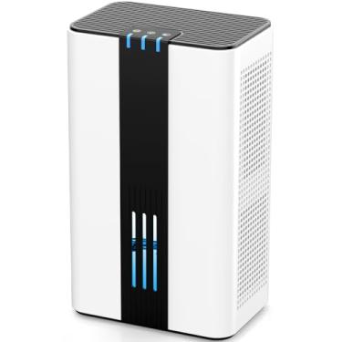 Imagem de Desumidificador, desumidificadores COLAZE para casa (850 pés quadrados), desumidificador de tanque de água de 2438 g para porão, quarto, banheiro, armário, desumidificadores com 2 modos de trabalho,