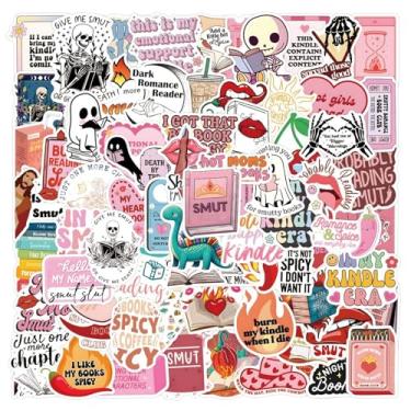 Imagem de 110 peças de adesivos de livro para Kindle adulto, leitura de livros apimentados romance sombrio Booktok pacote de adesivos sujos para leitor de ebook capa laptop garrafa de água decalque de vinil à