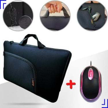 Imagem de Kit Capa Case Pasta Notebook 15.6" 14.1" 17.3" com Alça Compatível Tod