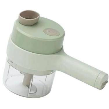Imagem de Processador Elétrico Cortador 4 Em 1 Sem Fio Para Vegetais e Carnes Aço Inoxidável Recarregável USB
