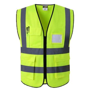 Imagem de Colete Faixa Sinalizador Refletivo Segurança Trabalho Epi Fluorescente Proteção Obras Transito
