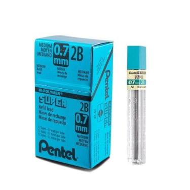 Imagem de Grafite Pentel 0,7mm 2b - 12 Estojos Com 12 Minas Cada