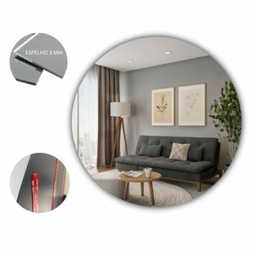 Imagem de ESPELHO REDONDO 40CM MULTIUSO C/FITA DUPLA FACE