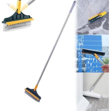 Imagem de Vassoura Rodo Multifuncional 3 em 1 – Base Articulada 180° com Cerdas para Cantos e Rodo de Silicone, Limpeza Profunda de Pisos, Banheiro, Vidros e Áreas Difíceis