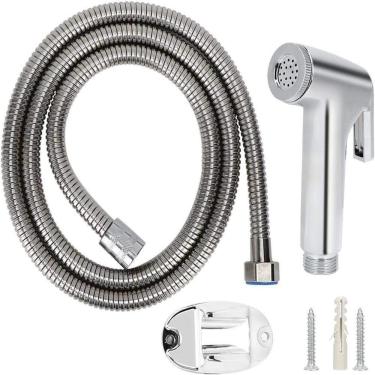Imagem de Ducha Higiênica Intima Cromada Com Mangueira Flexível 1,2m – Luxo, Resistência E Praticidade Para O Banheiro