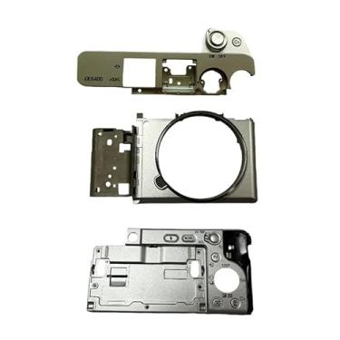 Imagem de Capa para Sony A6400 Capa frontal traseira com capa prateada de couro para polegar (tampa traseira)