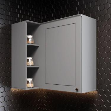 Imagem de Armário Aéreo Canto Reto 1 Porta Americana Henn Cinza