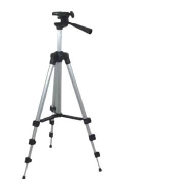 Imagem de Tripé Profissional para Câmera, Altura Ajustável, Base de Alumínio, com Cabeça Giratória e Nível