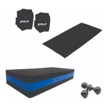 Imagem de Kit Aeróbico Caneleira 2 Kg + Step + Halter 2Kg + Colchonete