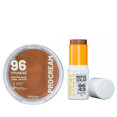 Imagem de Kit Protetor Solar Pink Cheeks - Pro Stick Pro40 Multifuncional com Co