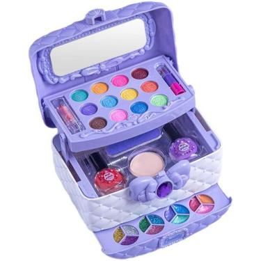 Imagem de Conjunto de maquiagem Perfeclan Portable Role Play Toy para crianças -