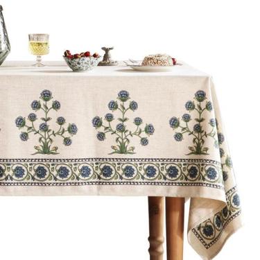 Imagem de Toalha de mesa Patrea Designer Vintage Blue Retangle 170x300cm - patdr