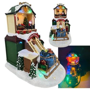 Imagem de Cenario Vila Natalina Natal Papai Noel Arvore Fabrica de Brinquedos Mo