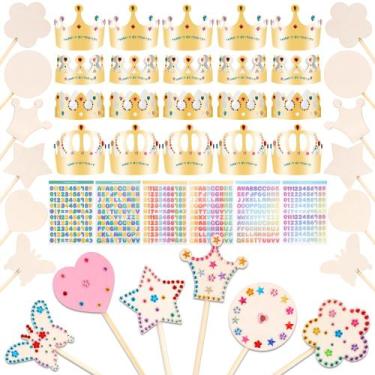 Imagem de Kit Princess Fairy Wands Pollieay 18 peças de varinha de madeira e cor