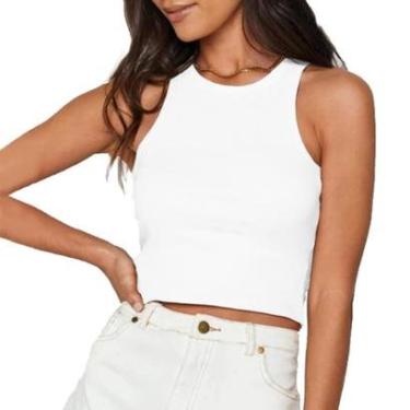 Imagem de Cropped Regata Feminina Blusa Leve Para Verão-Feminino