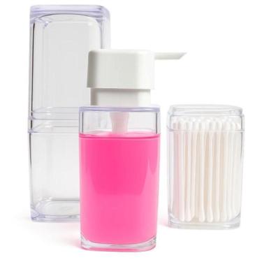 Imagem de Dispenser Banheiro Sabonete Liquido Porta Escova Cotonete - Aurora RP 