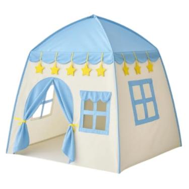 Imagem de Barraca Cabana Infantil Dobrável Portátil Casa de Brincar para Meninos e Meninas – Tenda Pop-Up com Bolsa de Transporte, Fácil de Montar, Leve e Segura para Diversão em Casa ou ao Ar Livre