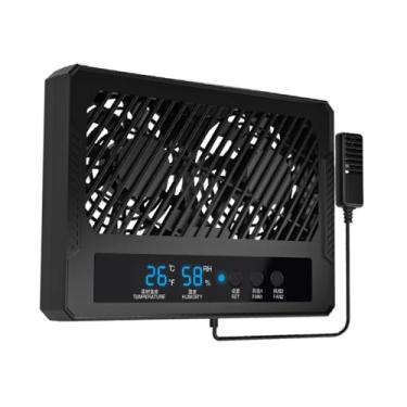 Imagem de Ioensy Ventilador para terrário de répteis com termômetro, higrômetro, alarme de alta temperatura e desumidificador. Ideal para cobras e anfíbios.
