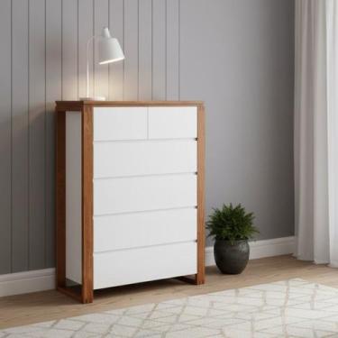 Imagem de Cômoda 6 Gavetas em Madeira Maciça e Mdf Craft - Artemobili