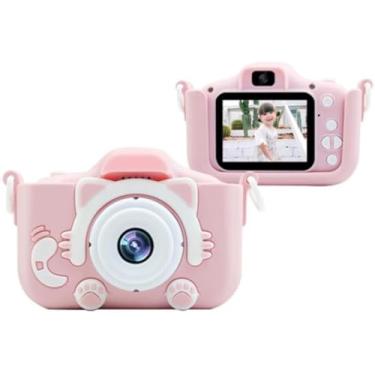 Imagem de Câmera Fotográfica Infantil Instantânea Digital Portátil com Impressora Integrada Colorida Recarga USB - Rosa