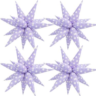 Imagem de Balões de bolinhas retrô roxos balões de doces doces estrela explosão lavanda balão de bolinhas para aniversário casamento pastel decoração de chá de bebê menina Natal festa de fada pano de fundo