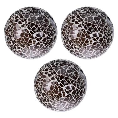 Imagem de AKEIE Conjunto de esferas de vidro premium de 8 cm para decoração de vidro, bolas de mosaico, vasos, centros de mesa, sala de estar, Natal, Dia de Ação de Graças, enfeites de festa de casamento